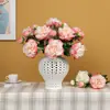 Flores de Peonía de Seda Simulada para Sala de Estar Decoración del Hogar, Ramo de Flores Artificiales, Flores de Peonía Estilo Europeo de 2 Cabezas para Sostener, Venta al por Mayor desde el Fabricante