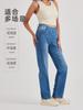 Jeans de Yoga Transfronterizos de Estilo Nuevo Europeo y Americano con Bigotes de Gato y Crin de Caballo para Mujer, Alta Elasticidad, Transpirables, Efecto Adelgazante, Bolsillos Múltiples, Pantalones Casuales para Fitness