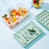 Q Celebridad de Internet Molde de Silicona para Cubitos de Hielo de Grado Alimenticio con Tapa Forma Esférica Mini Congelación Casera para el Hogar Nueva Bandeja de Hielo