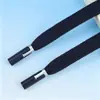 Cabo Plano de Poliéster-Algodão de 1cm, Cordão Colorido para Capuz, Cordão Versátil Casual para Cintura, Conjunto de Duas Peças em Liga com Sino, Em Estoque