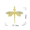 Accesorios para joyería DIY colgante de circonita microincrustada accesorios para collar serie Mariposa Libélula baño de oro de 18 quilates