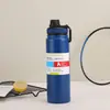 Garrafa de Água Esportiva a Vácuo de Camada Dupla em Aço Inoxidável 304 Corda Portátil para Esportes ao Ar Livre Copo de Água Caneca Térmica Presente Venda por Atacado