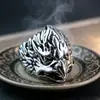 Novo anel masculino de hip hop exagerado transfronteiriço moda punk formato de animal modelo de boca fechada completo
