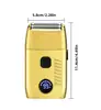 Barbeador Elétrico Recíproco Retro Dupla Cabeça 4D Empurrar Cabeça Branca Máquina Fabricante Recarregável por USB Barbeador Masculino