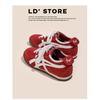 ¡Aumento de 5 cm en la altura interior! Zapatos Rojos de Entrenamiento Moral para Mujer 2025 Primavera y Verano Nuevos Populares Casual Americano Deportes Zapatos Forrest Gump