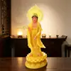 Estatuas de mármol blanco de los Tres Santos Occidentales: Estatuas de pie de Buda Amitabha, Guanyin y Bodhisattva Mahasthamaprapta para adoración y decoración del hogar