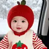 Gorros para Bebé para Otoño e Invierno, Nuevo Estilo de Gorros con Orejeras de Manzana para Niños y Niñas, Gorros de Punto Lindos y Cálidos para Bebés y Niños Pequeños al Salir