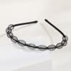 Diadema de Hierro Transfronteriza para Hombre, Parte Trasera de la Cabeza, Presión Invisible, Accesorios de Cuero, Accesorios para el Cabello de Alta Elasticidad, Diadema para Lavar la Cara