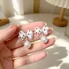 Novos Brincos Elegantes de Bolinhas com Laço e Pérolas Artificiais para Mulheres, Design de Nicho, Elegantes, Luxuosos, Únicos, Brincos de Alta Qualidade
