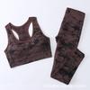 Ropa de Yoga Tie-Dye Transfronteriza Set de Ropa Interior Deportiva para Exterior a Prueba de Golpes de Secado Rápido para Mujer Sujetador Shorts Traje de Fitness Pantalones