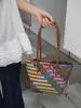 Bolsa de Palha Rattan Sintético Bolsa de Mão Grande Capacidade Bolsa Tecida Bolsa de Praia Cesta de Compras Bolsa de Presente Bambu de Mão Tendência Tecelagem