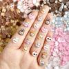 Serie Labu Dibujos Animados Accesorios para Arte de Uñas Mini Lindo Monstruo Resina Diamante DIY Accesorios de Armadura para Niños