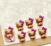 Celebridade da Internet Couro Preto Rosa Hellokitty Acessórios para Unhas Estilo Misto Fofo Acessórios de Unha Usáveis DIY Pequenos Acessórios