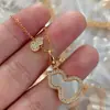 Nuevo Modelo Kirin Diamante Grande Incrustado Perla Wulu Oro Rosa 18K Pulsera Collar con Colgante de Calabaza de Ágata Roja