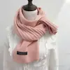 Estilo Coreano Novo Estilo Universitário Japonês Cachecol Tricotado Simples Cor Sólida Trigo Espessado Aquecedor de Pescoço Quente Xale de Casal