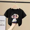 Camiseta Manga Curta Infantil 2026 Verão Nova Estilo Coreano Marca Tendência Solta Design de Verão Top para Crianças Maiores