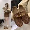 Hebilla de Cinturón Estilo Old Money Zapatos de Tacón Alto para Mujer 2026 Nuevos Otoño Slip-on Punta Redonda Mocasines Retro Zapatos Individuales