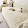 Toalla Gruesa para Sofá, Estilo Francés Crema, Nuevo Modelo 2026, Manta de Cobertura Total Anti-Arañazos de Gato, Funda de Cojín, Adecuada para Todas las Estaciones