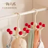 Gancho multifuncional para colgar ropa interior, tirantes, sombreros, gancho de almacenamiento giratorio de seis garras estilo dopamina para uso doméstico, no requiere perforación
