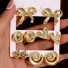 Joyería de Oreja de Venta Caliente Transfronteriza Europea y Americana Metal Geométrico Flor de Amor Set de Pendientes para Mujer Accesorios de Pendientes de Gama Alta
