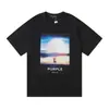 Camisa Roxa Masculina Feminina High Street Camisetas Masculinas 2024Ss Whi