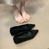 Zapatos de Mujer de Boca Baja Punta Afilada Altura Interior 2025 Primavera y Otoño Estilo Caliente Nuevo Estilo Francés Elegantes con Falda Zapatos de Mujer para Ir al Trabajo