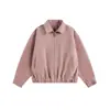 Chaqueta de Solapa Color Sólido Estilo Retro Old Money Cattee Unisex Gamuza Cuadrada Corta Ancha Abrigo Casual de Pareja para Viajero