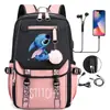 Temporada de Regreso a Clases Stitch Bolsa con Carga USB de Gran Capacidad Mochila Escolar para Estudiantes Hombres y Mujeres Mochila Mochila Bolsa para Computadora Lista para la Venta