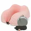 Almohada de Espuma Viscoelástica Camelback con Logo Personalizado Forma de U Caja de Almacenamiento Portátil Almuerzo Viaje en Avión Almohada para siesta en forma de U para el Cuello
