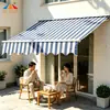 Toldo retrátil elétrico e manual com estrutura de liga de alumínio espessada, adequado para uso externo, jardins, entradas de portas e varandas, proporcionando proteção contra chuva. Fabricante