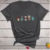 Camiseta con estampado de café helado con copo de nieve manga corta estilo europeo y americano top transfronterizo AliExpress verano nuevo 2022
