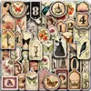 50 Pegatinas Retro Desgastadas Kit DIY para Teléfono Móvil Cuaderno Papelería Maleta Taza de Agua Decoración Pegatinas Impermeables