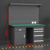Mesa de Trabajo Antiestática Línea de Montaje de Fábrica para Trabajo Pesado Taller Mecánico Mesa de Operaciones Mesa de Trabajo Multifuncional de Acero con Malla