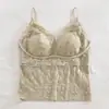 Lingerie de Renda Francesa Estilo Novo de Primavera para Mulheres, Sutiã com Alças Integradas e Bojos, Design Sexy nas Costas com Taças Fixas