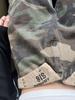 Jeans de trabajo camuflaje de chica hot americana para mujer, diseño de moda callejera de verano con volantes, cintura alta, rectos, adelgazantes, pierna ancha