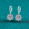 Pendientes de Plata de Ley S925 con Moissanita Xindeyi para Mujer, Pendientes Octogonales, Lujo Exquisito Accesible y Hermosos Regalos Navideños
