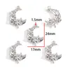 Colgante de Estrella Polar de Cuatro Puntas con Forma de Cruz K Blanca Chapada Aleación para Pulsera Llavero Collar DIY W719