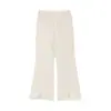 Pantalones acampanados para niña Wulibu 2026 otoño leggings de moda simples pantalones retro cálidos para niña