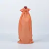 Bolsa nueva de lino para botella de vino, empaque para botella de champán, bolsa a prueba de polvo, decoración para fiesta de Navidad, bolsa para botella de vino, al por mayor