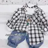 Camisa de algodón y lino para niños y niñas, nueva de primavera 2023, tallas pequeñas y medianas para niños ZY2301