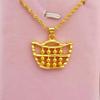 Lingote de latão banhado a ouro Ruyi Abacus pingente galvanoplastia imitação de ouro joias vendas diretas da fábrica colar feminino conjunto corrente