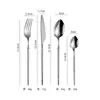 Talheres de estilo simples, faca, garfo e colher de aço inoxidável 304 com design espiral, faca e garfo para bife estilo francês, utensílios de hotel estilo ocidental, colher e garfo