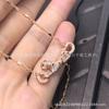 Versión alta nueva tarjeta collar para el hogar cabeza de leopardo cadena para la clavícula mujeres patrón completo de diamantes guepardo doble anillo moda cadena para suéter que combina con todo