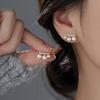 Pendientes de Plata S925 con Perlas de Agua Dulce para Mujer, Pendientes de Lujo Ligero y de Gama Alta, Nuevos Pendientes Versátiles Elegantes Estilo Commuter de Nicho