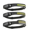 Lanterna de Cabeça Forte Recarregável Ultra-Brilhante para Pesca Iluminação Especial Bateria de Ultra Longa Duração Sensor de Silicone Lanterna de Cabeça para Pesca Noturna