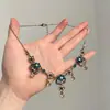 Gargantilha Choker Gravata Vazada de Design de Nicho Europeu e Americano, Colar Longo, Acessório Versátil e de Alta Qualidade para Meninas Modernas