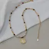 Colar Olho de Tigre Maillard Outono e Inverno Corrente de Clavícula Fritillaria Fashion Celebridade Cyber Olho do Diabo Ferradura Caracol Pulseira