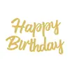 Banderín de cumpleaños, tema de fiesta de cumpleaños, banderín decorativo de letras con purpurina, decoración de cumpleaños