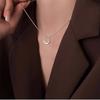 Acero de titanio, resistente al color, colgante simple en forma de U de herradura, collar para suéter, joyería para mujer, versátil, clavícula de acero inoxidable de alta gama.