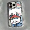 Funda de teléfono transparente estilo antiguo linda de Chiikawa para Apple 17, funda protectora anticaída de cobertura total para iPhone 18, 13